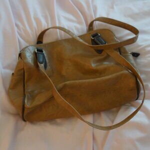 Vintage Mouflon Brown Pebbled Shoulder Bag